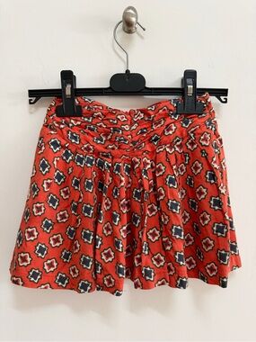Bellerose Coral Patterned Girls' Pleated Skirt